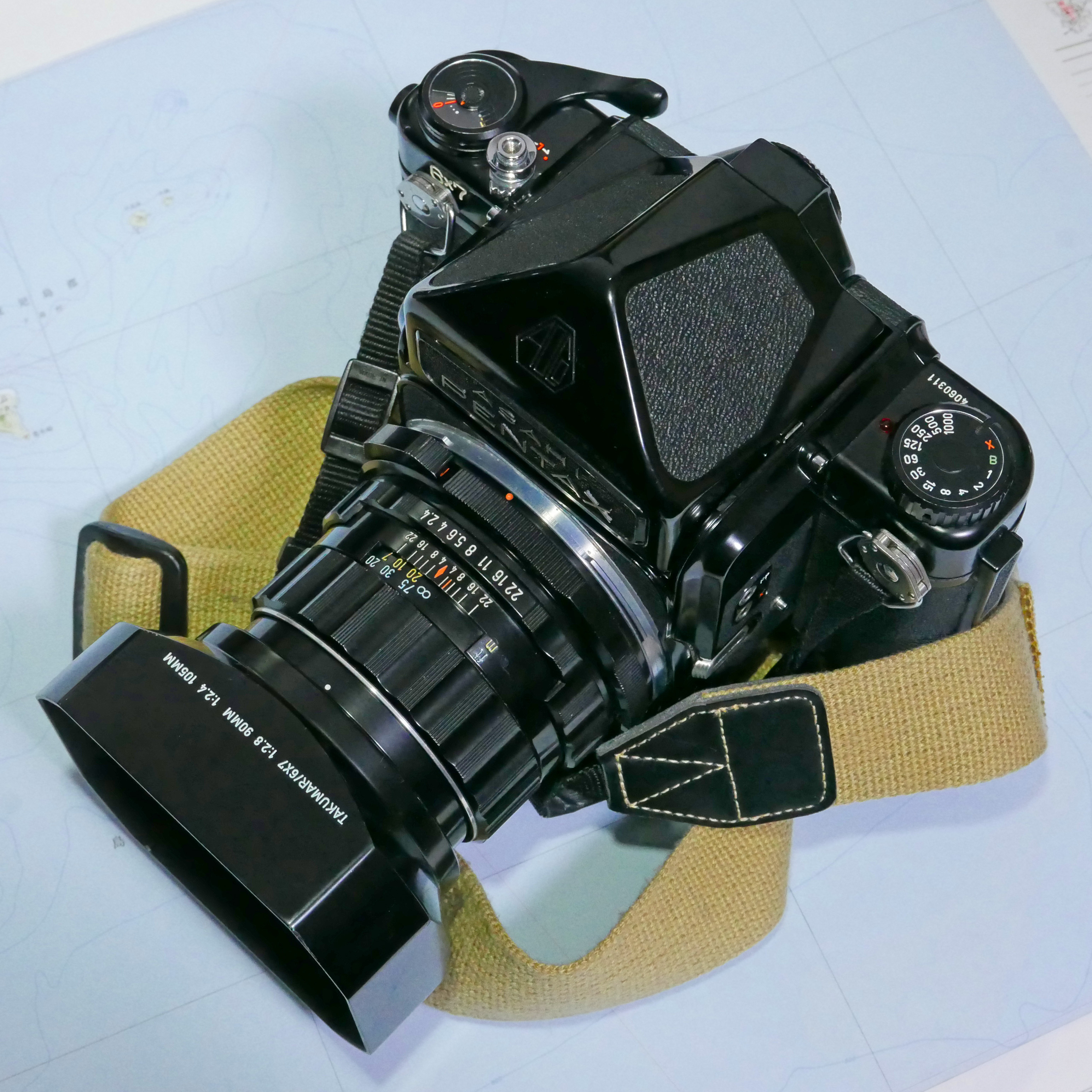 ペンタックス　6×7 105㎜F2.4 用　レンズフード　＋　POLARIZING FILTER (0-W997)